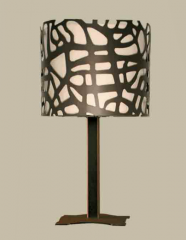 Foto Lámpara de sobremesa de forja artesanal Córdoba modelo asimetría