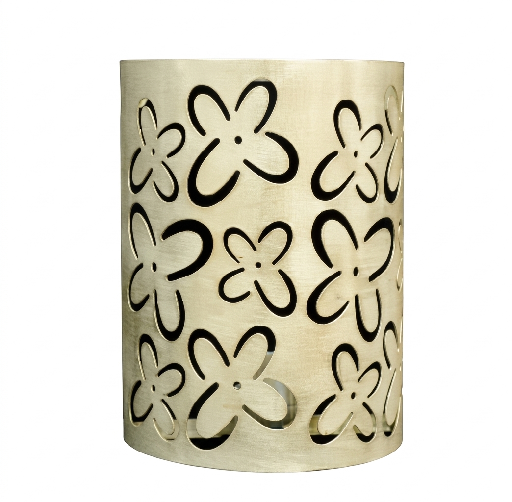 Aplique de pared de forja artesanal modelo floral
