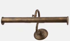 Aplique para cuadros en bronce con brazo curvo (A-640 40 N)