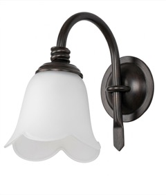 Aplique de forja en cuello de cisne con tulipa (A-373 IL)
