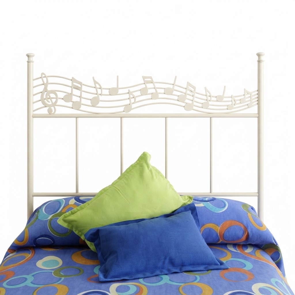 Cabecero de forja artesanal partitura musical