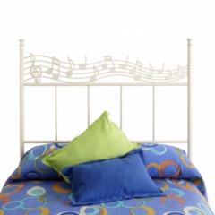 Cabecero de forja artesanal partitura musical