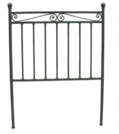 C108 Cabecero de forja, con dibujo curvo extendido