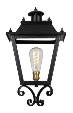 Farol de pared de forja moderno con cristal trapezoidal (V003)