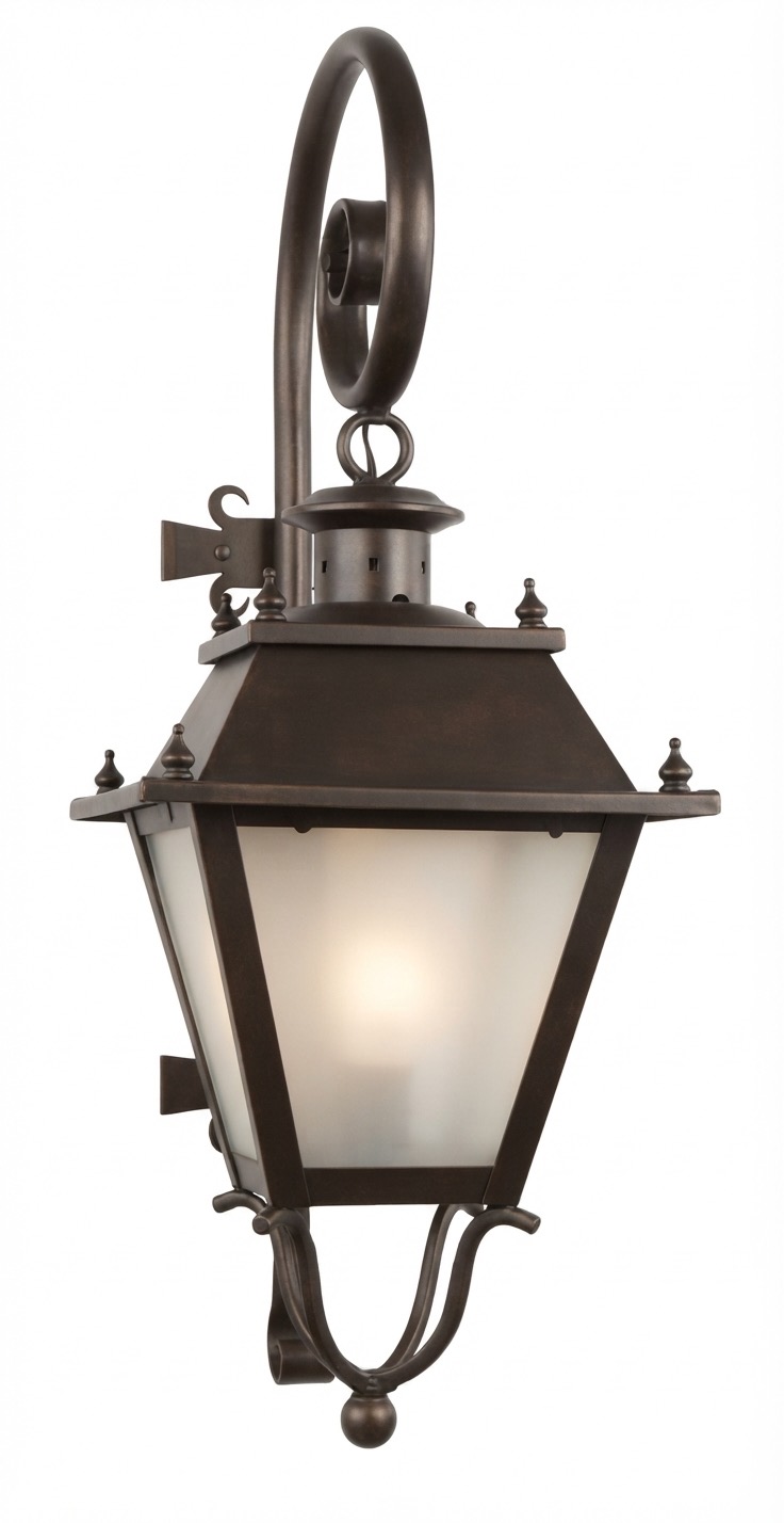 Farol marinero de pared de forja con anilla (F-261)