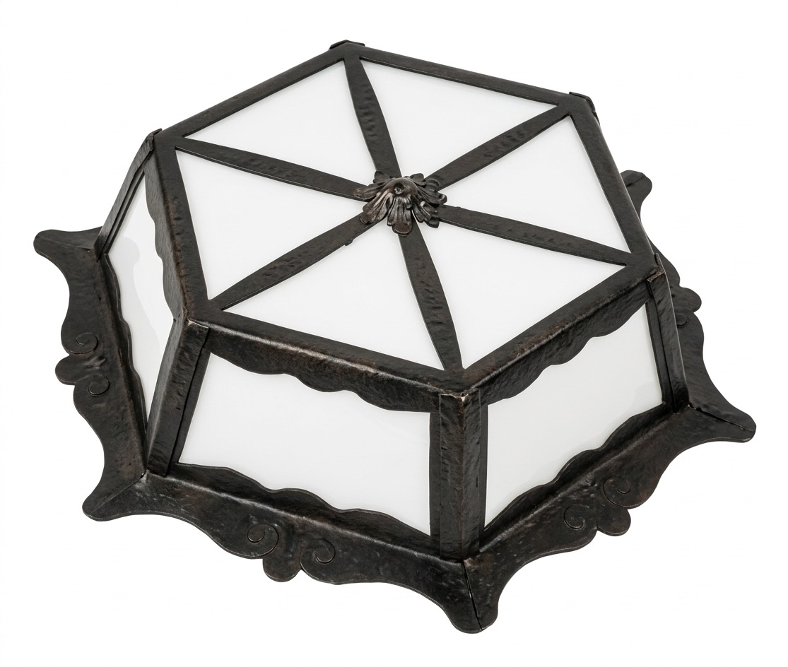 Plafón hexagonal de forja martillada (P-750)