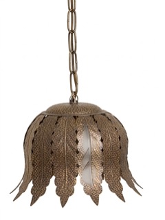 Lámpara colgante de forja en forma de flor (L-621)