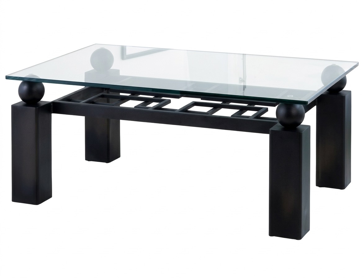 M506 Mesa de forja de pata cuadrada y bolas