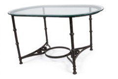 M416 Mesa de forja redonda con soporte circular