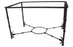 Mesa de forja artesanal de pata redonda