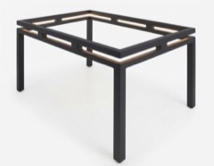 M500 Mesa de forja artesanal con doble marco