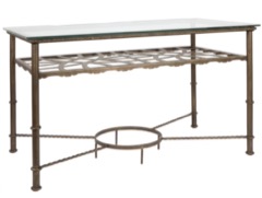 T- 160 120X70 Mesa de forja de pata redonda