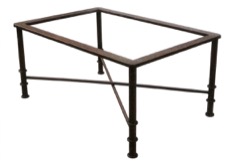 Mesa de forja de pata redonda