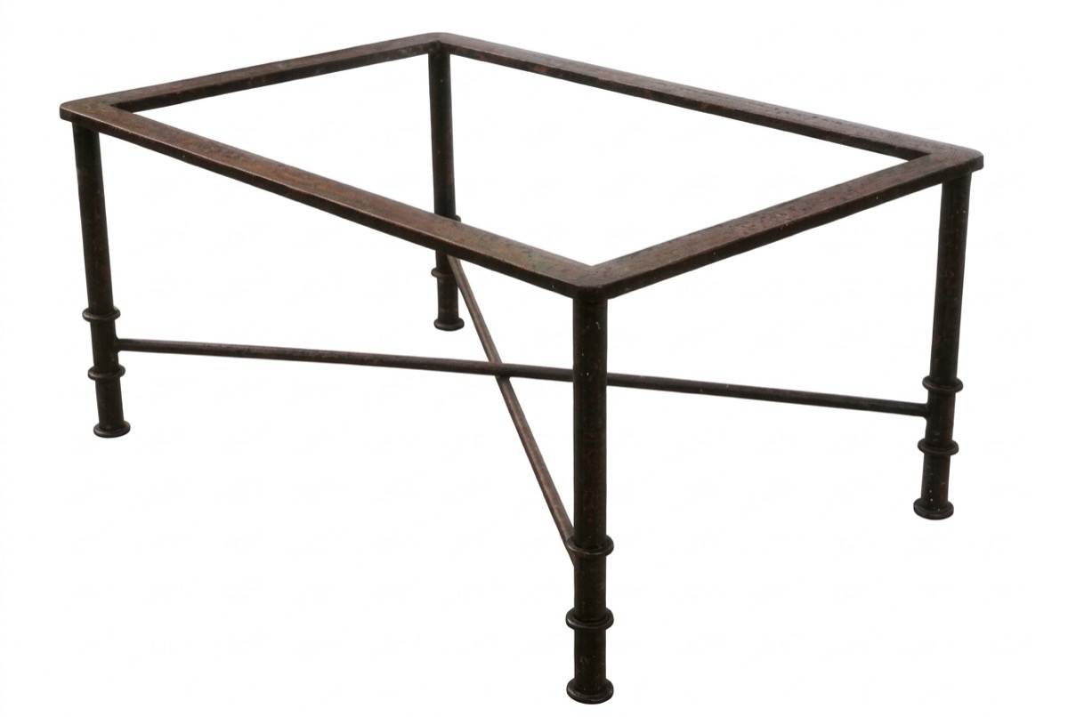 Mesa de forja de pata redonda