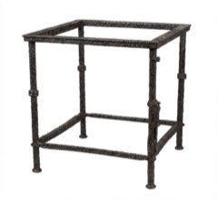 M418 Mesa consola de forja de patas redondas y soporte