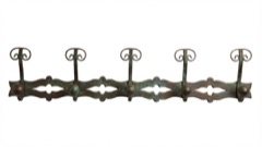 PE-802 Percha de pared de forja rematada con adornos