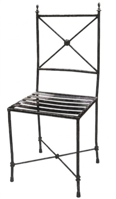 Silla de forja con cruz de San Andrés y roseta (S211)