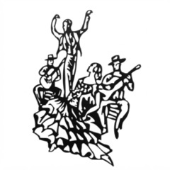 Figura de pared flamenco