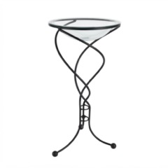 Cenicero de forja artesanal en elegante espiral