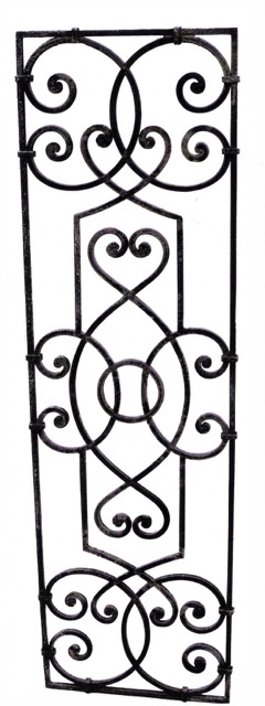 Panel decorativo de forja con corazón y volutas (V011)