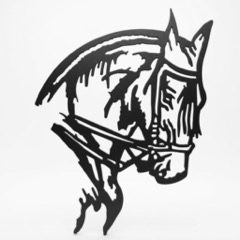 Figura de pared cabeza de caballo